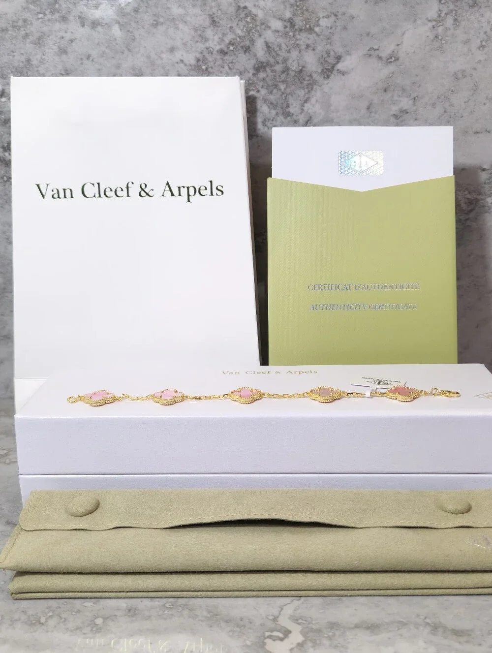 Van Cleef & Arpels Pink Alhambra Bracelet ✨️
